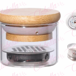 Contenedor – Godete de vidrio para limpiar pinceles, con malla de acero inoxidable  para retirar residuos de decoracion con tapa