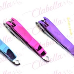 Corta uñas JR grande de COLOR METALICO para manicure aprox de 8cm por pieza, surtido