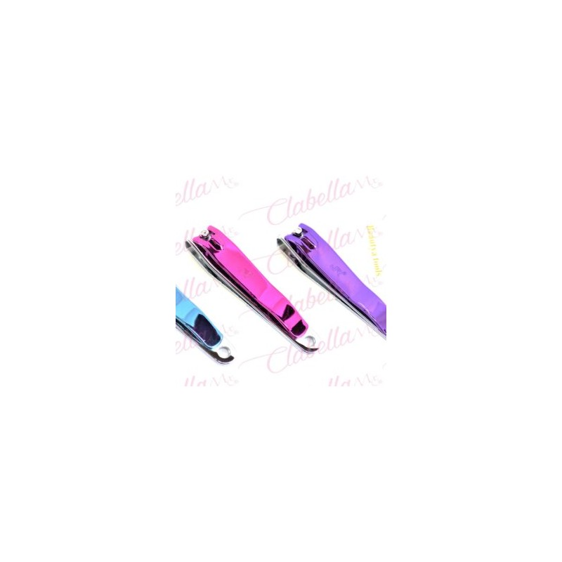 Corta uñas JR grande de COLOR METALICO para manicure aprox de 8cm por pieza, surtido