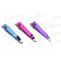 Corta uñas JR grande de COLOR METALICO para manicure aprox de 8cm por pieza, surtido